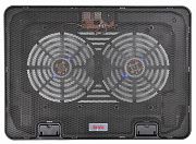 Подставка для ноутбука Buro BU-LCP156-B214H 15.6'355x255x30мм 2xUSB 2x 140ммFAN 657г металлическая с