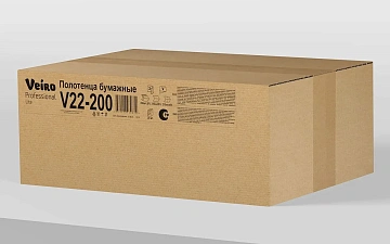Бумажные полотенца Veiro Professional Lite H3, 2 слоя, V-сложение, 200лист, белые, V22-200