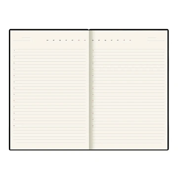 Ежедневник недатированный Deli Simple, A5, 136л, Джинс CN145-Brown