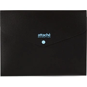 Папка органайзер на кнопке Attache Selection Black&Bluе, А4,500мкм , 3отд