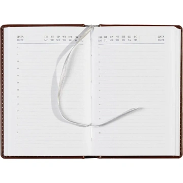 Ежедневник недатированный коричневый,А6,100x150, 320стр,Agenda