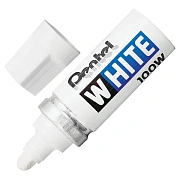 Маркер-краска лаковый PENTEL (Япония) WHITE, 6,5 мм, БЕЛЫЙ, алюминиевый корпус, длина письма 1200 м