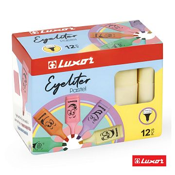 Текстовыделители Luxor 'Eyeliter Pastel' пастельный желтый, 1-4,5мм