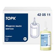 Картридж с жидким мылом одноразовый TORK (Система S1) Advanced, 1 л, мягкое, 420511