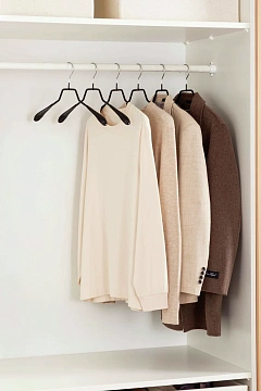 METRO PROFESSIONAL Плечики широкие нескользящие металлические, 6шт