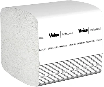 Диспенсерные салфетки Veiro Professional Comfort белые, 16.2х21см, 2 слоя, 220шт