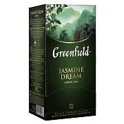 Чай GREENFIELD (Гринфилд) 'Jasmine Dream' (Жасминовый сон), зеленый с жасмином, 25 пакетиков в конве