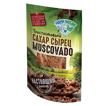 Сахар-сырец Mama Nature Мусковадо тростниковый, 500г