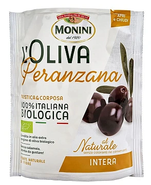 Маслины Monini Bio Peranzana с косточкой, 150г