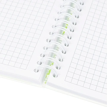 Бизнес-тетрадь WAVES А5 100л. ATTACHE клет,спир,пласт,заклад,цв.зеленый