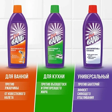 Средство для чистки плит, духовок 750 мл, CILLIT BANG 'Антижир + Сияние', распылитель, 24203