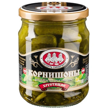 Корнишоны Скатерть-Самобранка маринованные, 500мл