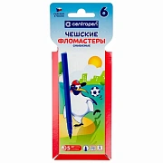 Фломастеры 6 ЦВЕТОВ CENTROPEN 'Пингвины', смываемые, вентилируемый колпачок, 7790/6ET, 7 7790 0686