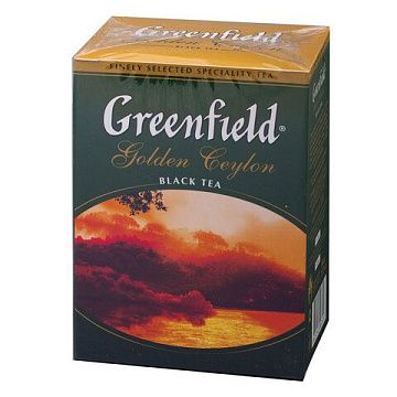 Чай листовой GREENFIELD 'Golden Ceylon ОРА' черный цейлонский крупнолистовой 100 г, 0351