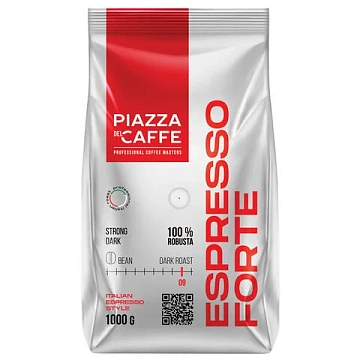 Кофе в зернах PIAZZA DEL CAFFE 'Espresso Forte' 1 кг, 1097-06