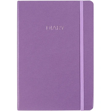 Ежедневник недатированный сиреневый, А5 136 л., Diary, ATTACHE