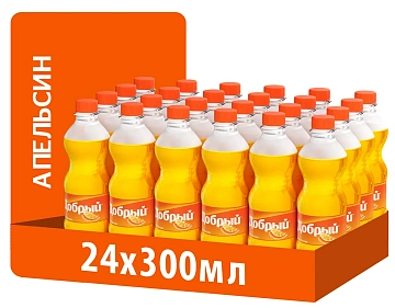 Напиток Добрый апельсин с витамином C газированный, 300мл