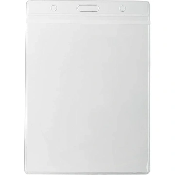 Бейдж Attache 120х87мм (81х102мм), вертик.,металл зажим,тесьма син. 10шт/уп