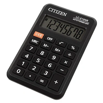 Калькулятор карманный Citizen LC-210N черный, 8 разрядов