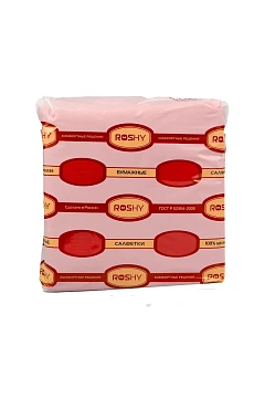 Салфетки сервировочные Roshy 33х33см, красные, 2 слоя, 200шт