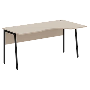 Стол прямой СА-1P(R) Мокачино/Черный 1600х900х755 IMAGO PLUS