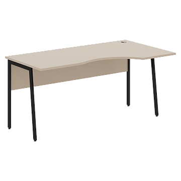 Стол прямой СА-1P(R) Мокачино/Черный 1600х900х755 IMAGO PLUS