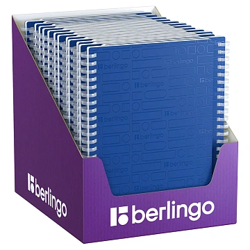 Бизнес-тетрадь A5, 80л., Berlingo 'Your Way', клетка, на силиконовом гребне, 80г/м2, пластик обложка 600мкм, синяя