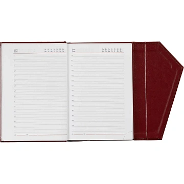 Ежедневник недатированный бордо, А5,143х210мм,180л,ATTACHE MAGNET