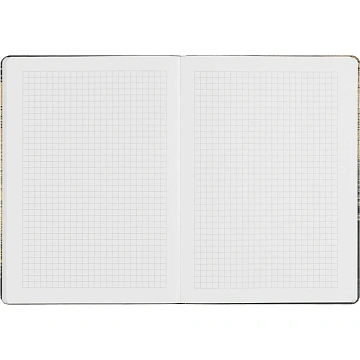 Блокнот Gold Collection А5 96л,клетка,картон,сшивка,резинка,черный