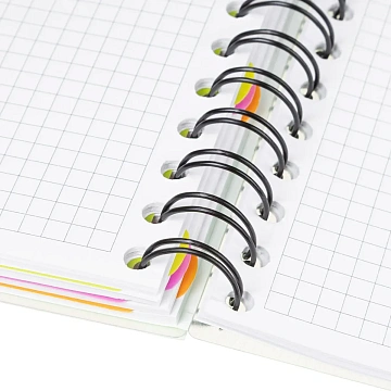 Бизнес-тетрадь 140л,кл,А5,SPIRAL BOOK Салатовый,евросп,обл.пл,раздел.84108