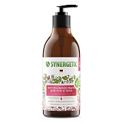 Мыло жидкое для рук и тела Synergetic Натуральное пачули и ароматный бергамот, 380мл
