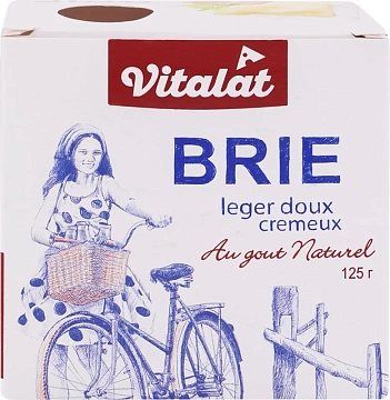 Сыр мягкий Vitalat Бри с белой плесенью 60%, 125г