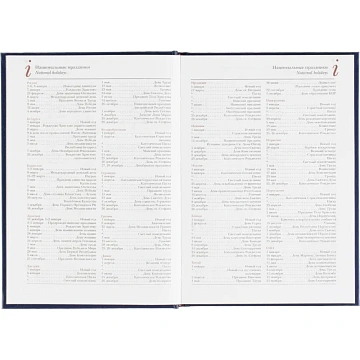 Ежедневник датированный 2026 А5+ IDEAL NEW синий 3-344/05