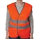 Жилет сигнальный ГОСТ, 2 светоотражающие полосы, ОРАНЖЕВЫЙ, XXXL (60-62), ПЛОТНЫЙ, ГРАНДМАСТЕР, 6108
