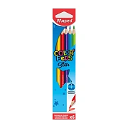 Карандаши цветные Maped COLOR'PEPS STAR,трехгранные,дерево,6 цв/наб,832002