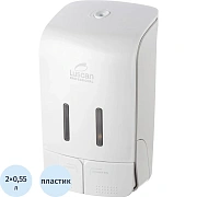 Дозатор для жидкого мыла Luscan Professional Etalon 2x550мл белый