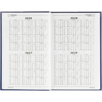 Ежедневник недатированный ,бумвинил,синий,А5,128х200мм,128л