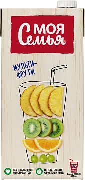Напиток сокосодержащий Моя семья Мульти-Фрутти, 1.93л x 6 шт