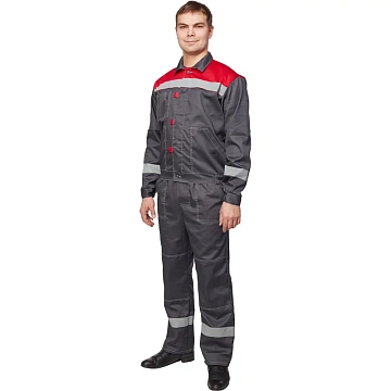 Костюм лет муж (куртка, пк) л20 сер/крас 88-92/170-176 (Арсенал-СП)
