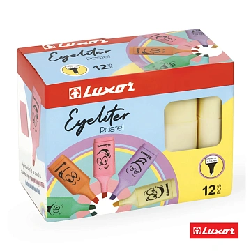 Текстовыделители Luxor 'Eyeliter Pastel' пастельный желтый, 1-4,5мм