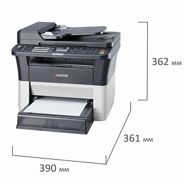 МФУ лазерное KYOCERA FS-1125MFP '4 в 1', А4, 25 стр./мин., 20000 стр./мес, ДУПЛЕКС, АПД, сетевая карта, 1102M73RU2