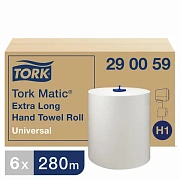 Бумажные полотенца Tork Universal H1, 290059, в рулоне, 280м, 1 слой, белые