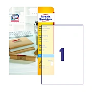 Этикетки адресные Avery Zweckform QuickPeel J8567-25, прозрачные, 210х297мм, 1шт на листе А4, 25 листов