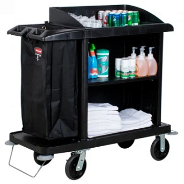 Комплексная тележка Rubbermaid гостиничная, на 16 номеров, FG619000BLA