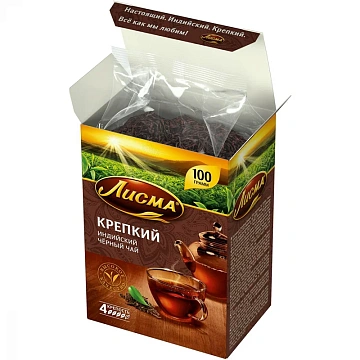 Чай Лисма Крепкий, черный, листовой, 100г