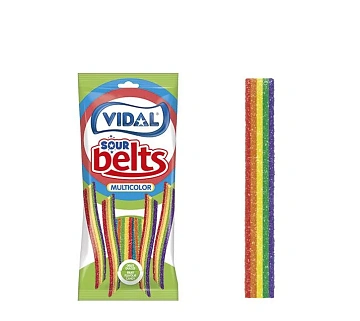 Мармелад жевательный Vidal Rainbow Sour Belts, 90г