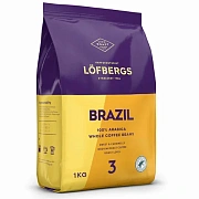 Кофе в зернах LOFBERGS 'Brazil', 1 кг, арабика 100%, Швеция, 42672