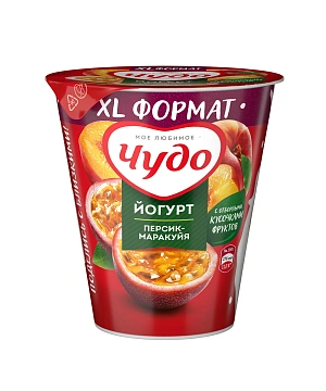 Йогурт Чудо персик-маракуйя 2%, 290г