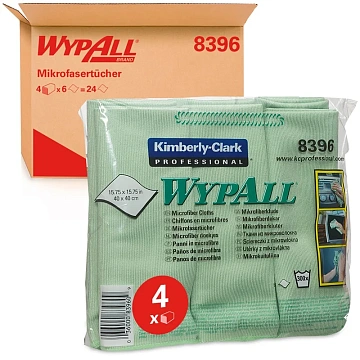 Салфетка протирочная Kimberly-Clark WypAll 8396, микрофибра, зеленая
