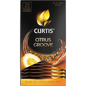 Чай Curtis Citrus Goove, черный, 25 пакетиков